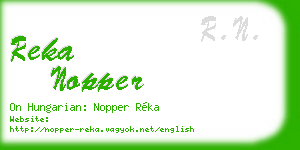 reka nopper business card